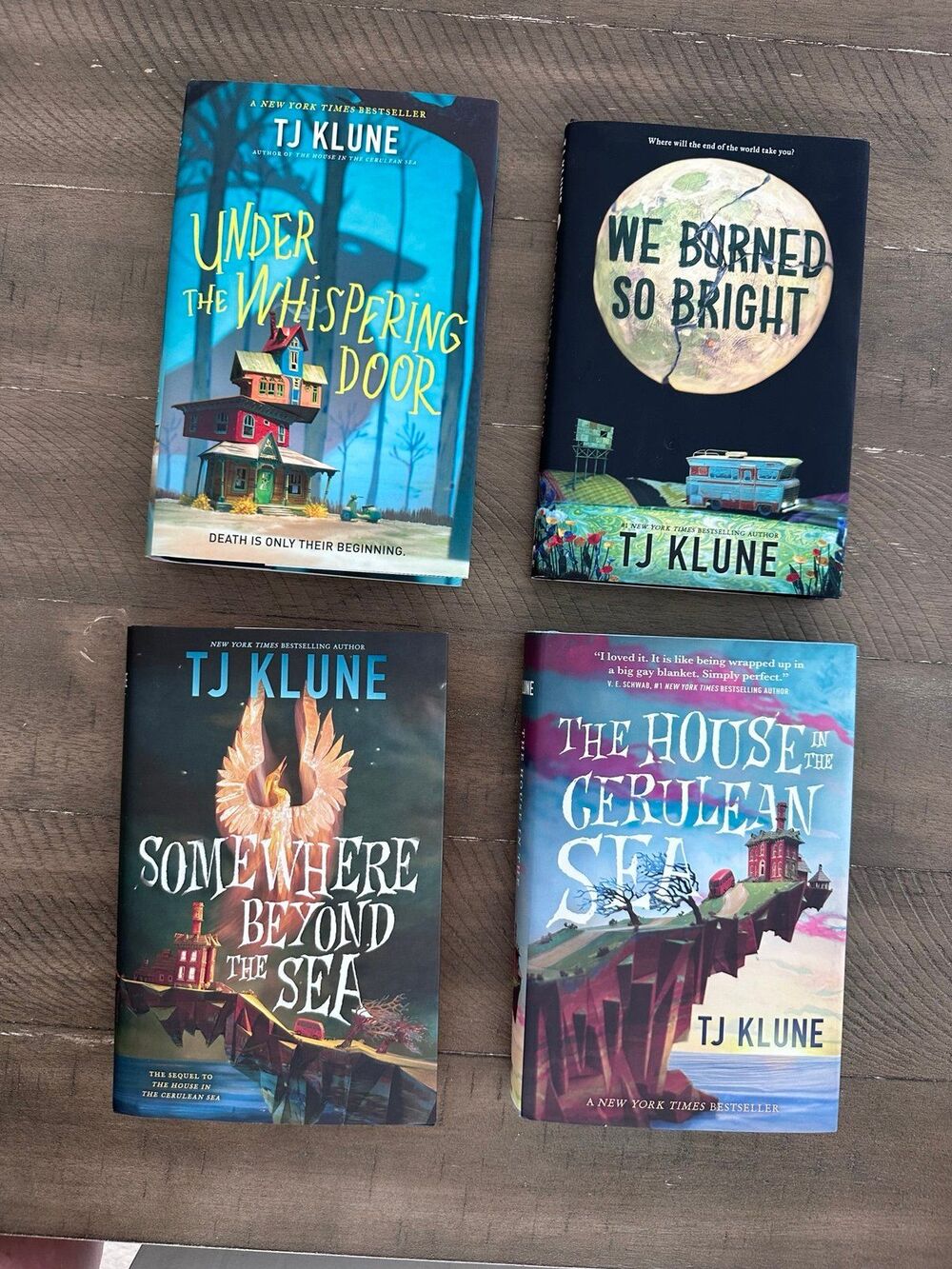 TJ Klune Hardcover Book Lot House in Cerulean Sea Under Whispering Door Bundle 4
